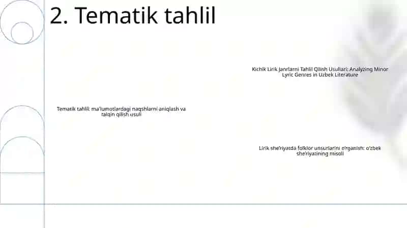 Kichik Lirik Janrlarni Tahlil Qilish Usullari 3
