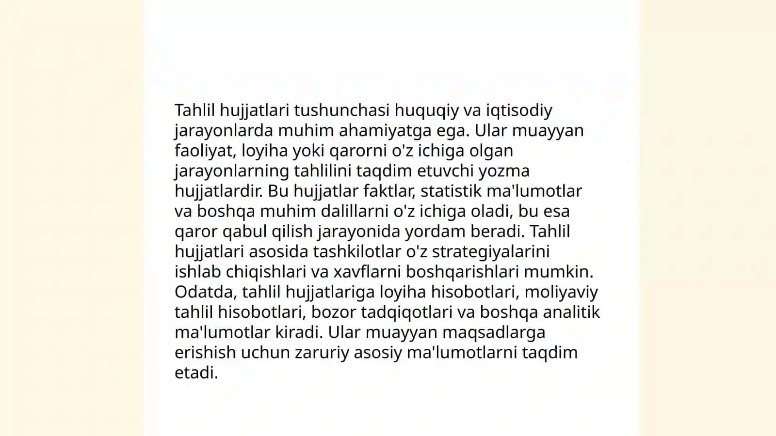 Tahlil hujjatlari yozish 3