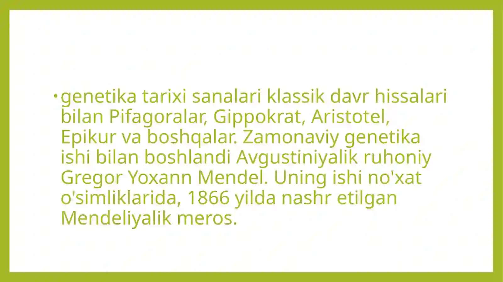 Gigenaning rivojlanish tarixi 3