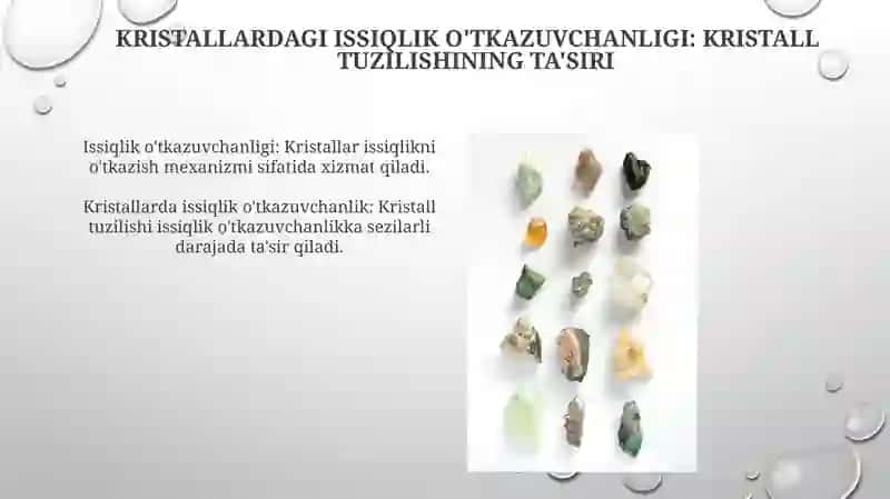 Kristallar issiqlik oʻtkazuvchanlikning mehanizmi 3
