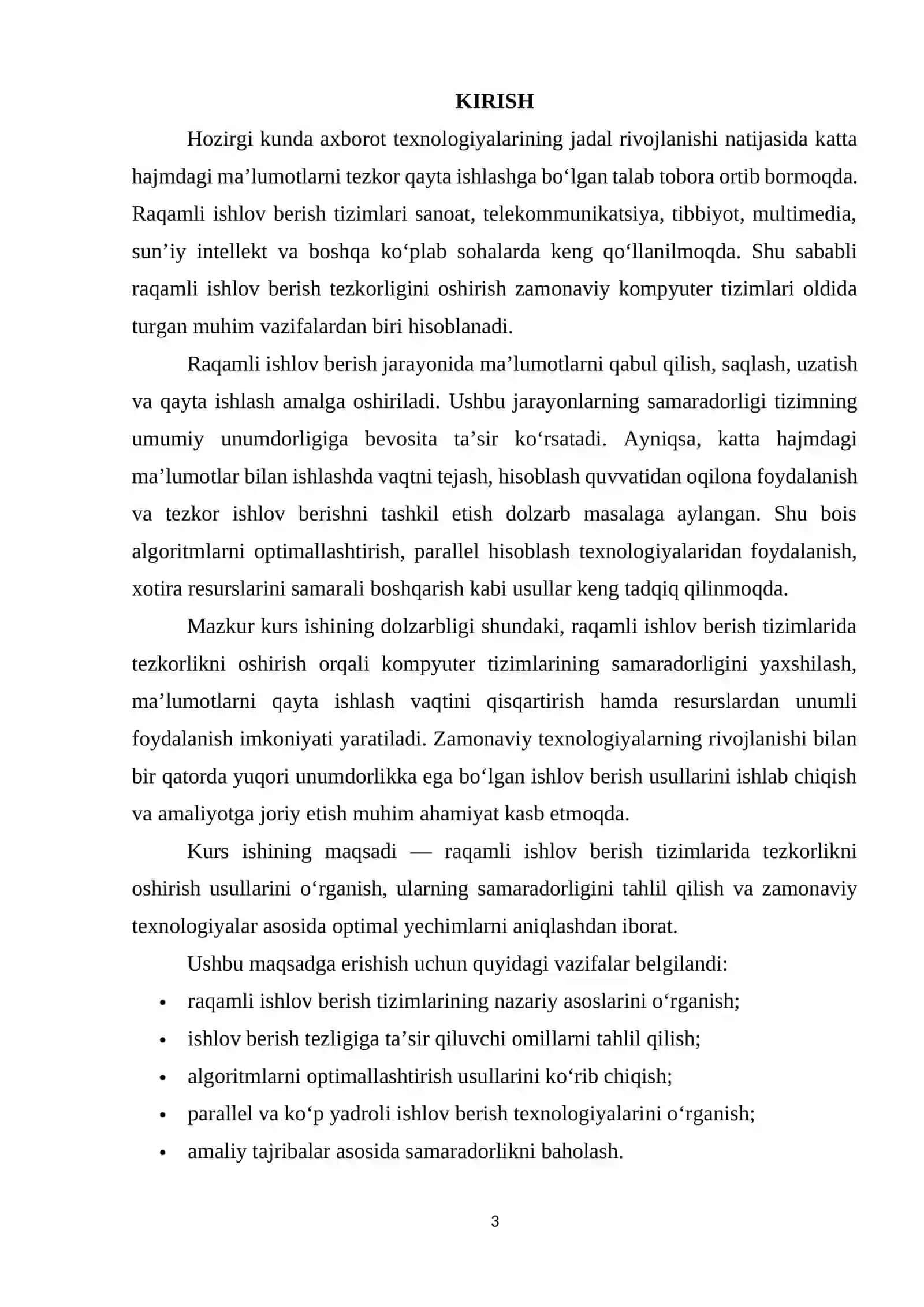 Raqamli ishlov berish tezkorligini oshirish 3