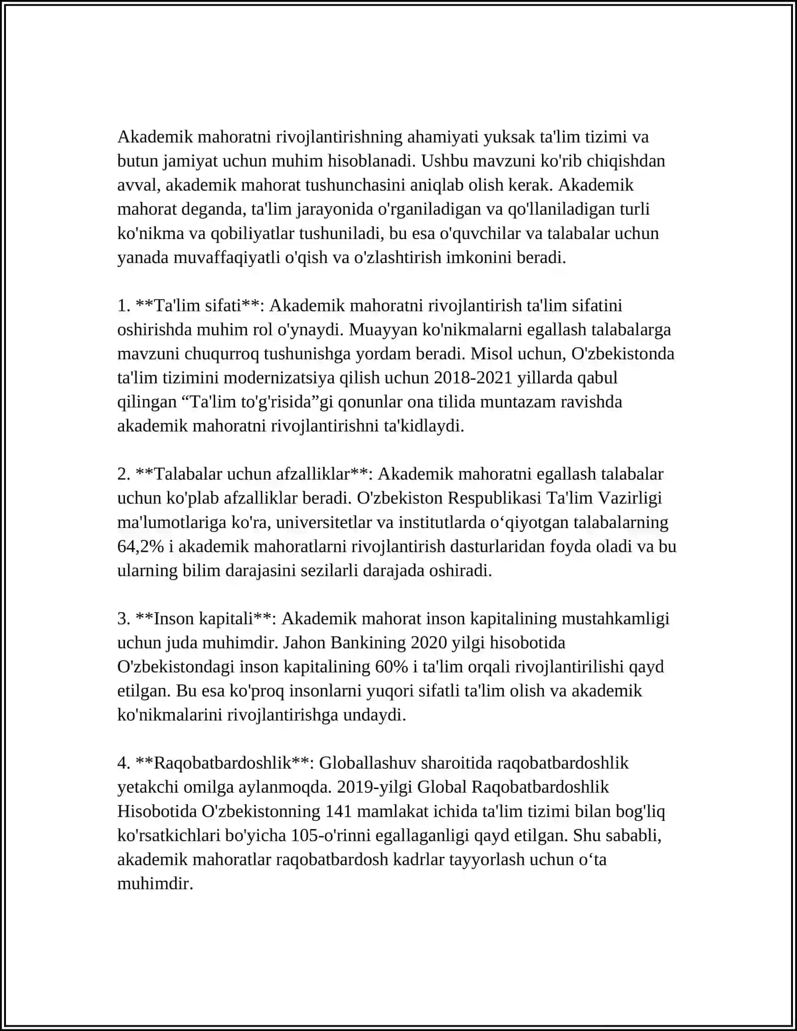 PROFESSIONAL TA'LIMDA AKADEMIK KOʻNIKMALARNING OʻRNI 3