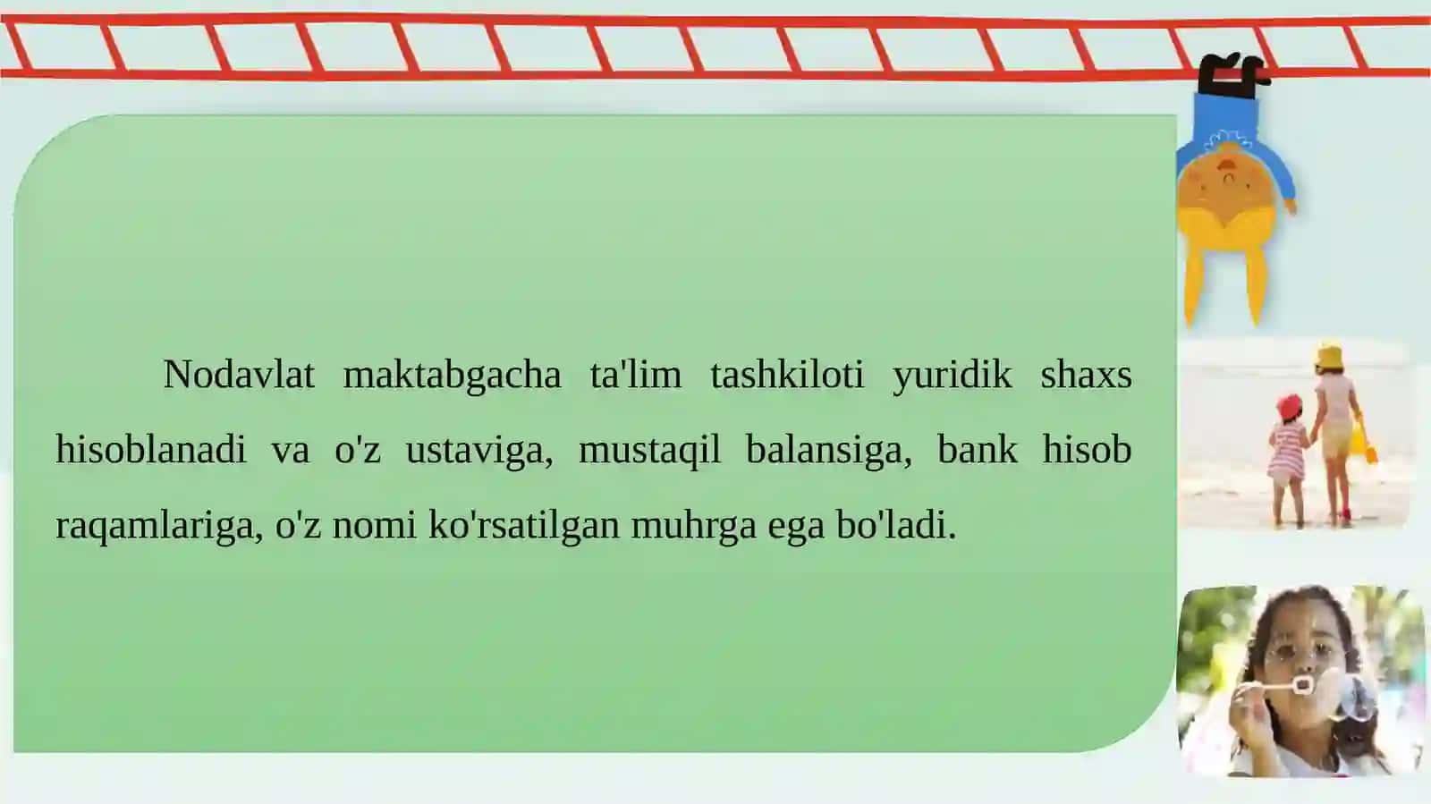 Nodavlat maktabgacha ta'lim tashkilot tashkil qilish 3