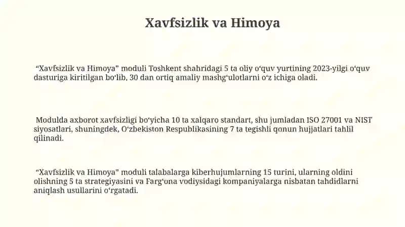 Xavfsizlik va Himoya 3
