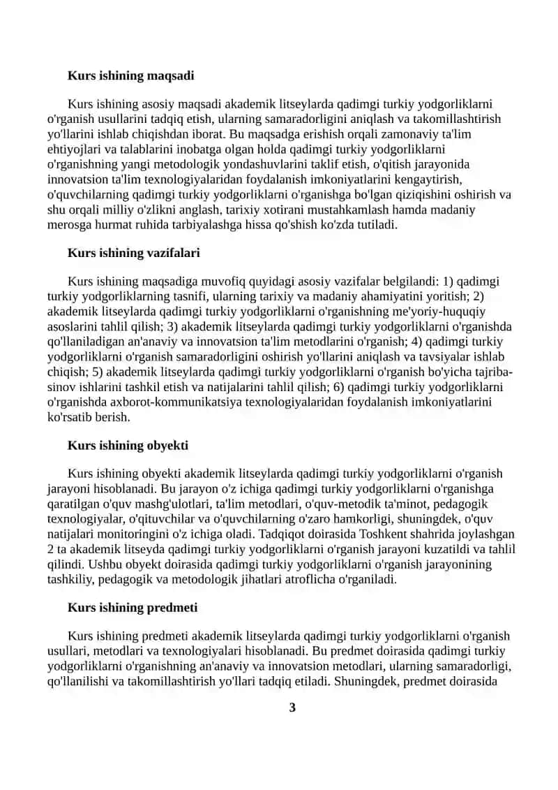 Akademik Litseylarda Qadimgi Turkiy Yodgorliklarni O'rganish Usullari 3