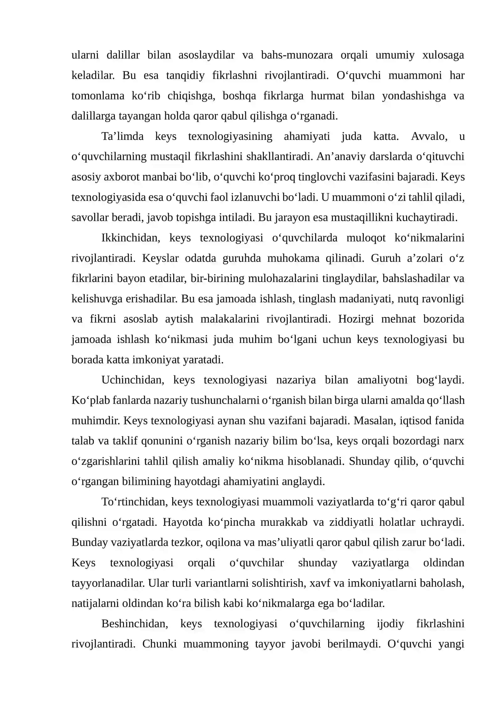 Taʼlimda keys texnalogiyasi. Oʻquv loyxaviy taʼlimning asosiy tamoyillari 3