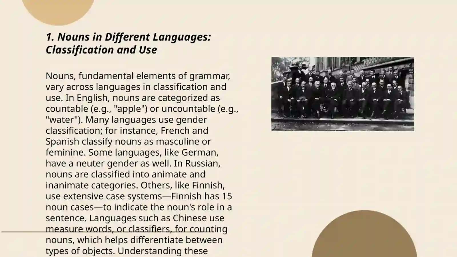 Parts of speech in different languages and their classification principles 3