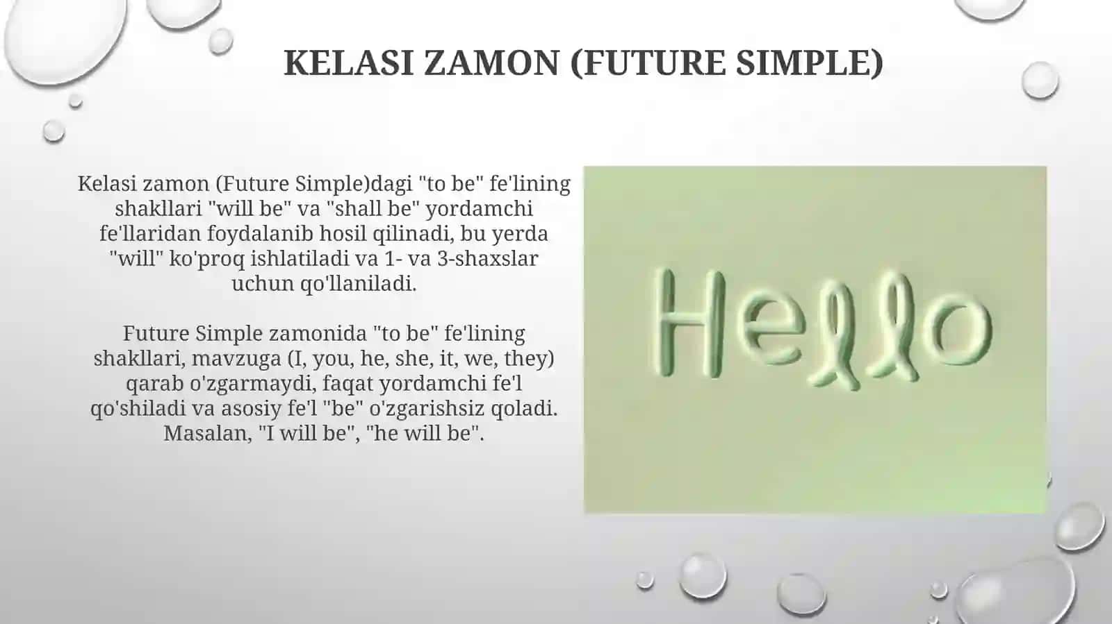 Kelasi zamon (Future Simple) 3
