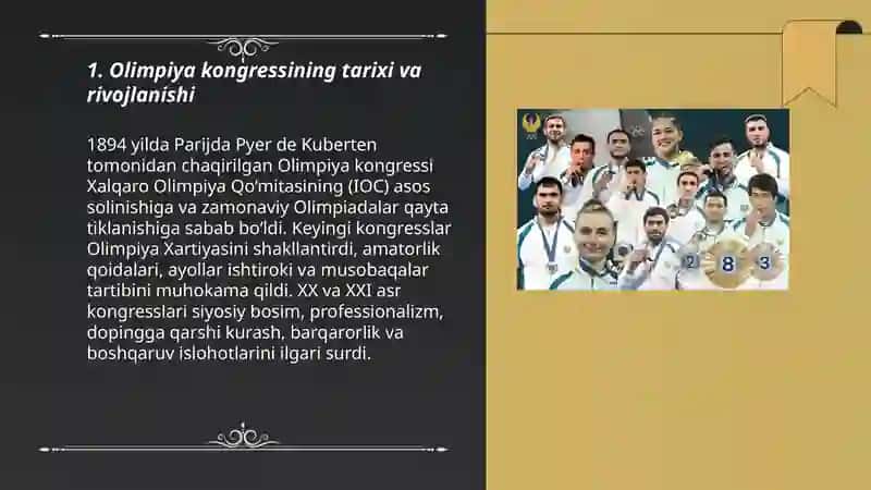 Olimpiya kongresslari va ularning ahamiyati 3