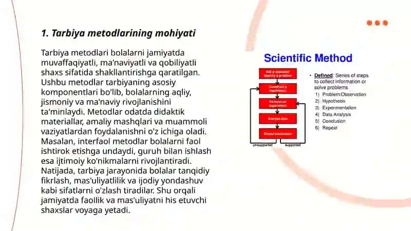 Tarbiya metodlari mohiyati va uning tasnifi 3