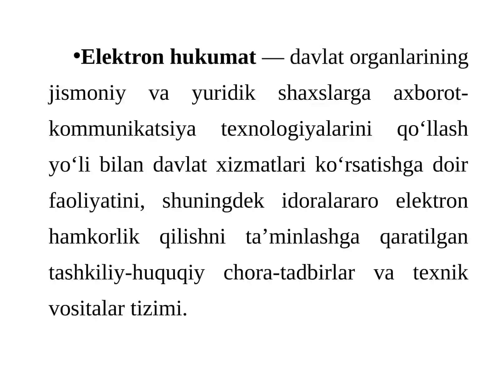 Elektron hukumatning arxitekturasi 3