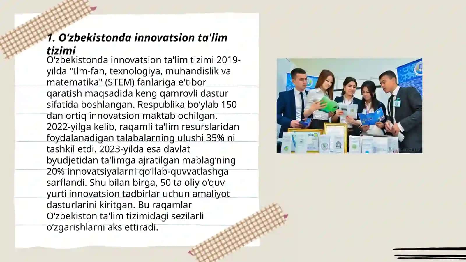 O‘zbekistonda innovatsion ta'lim tizimi 3
