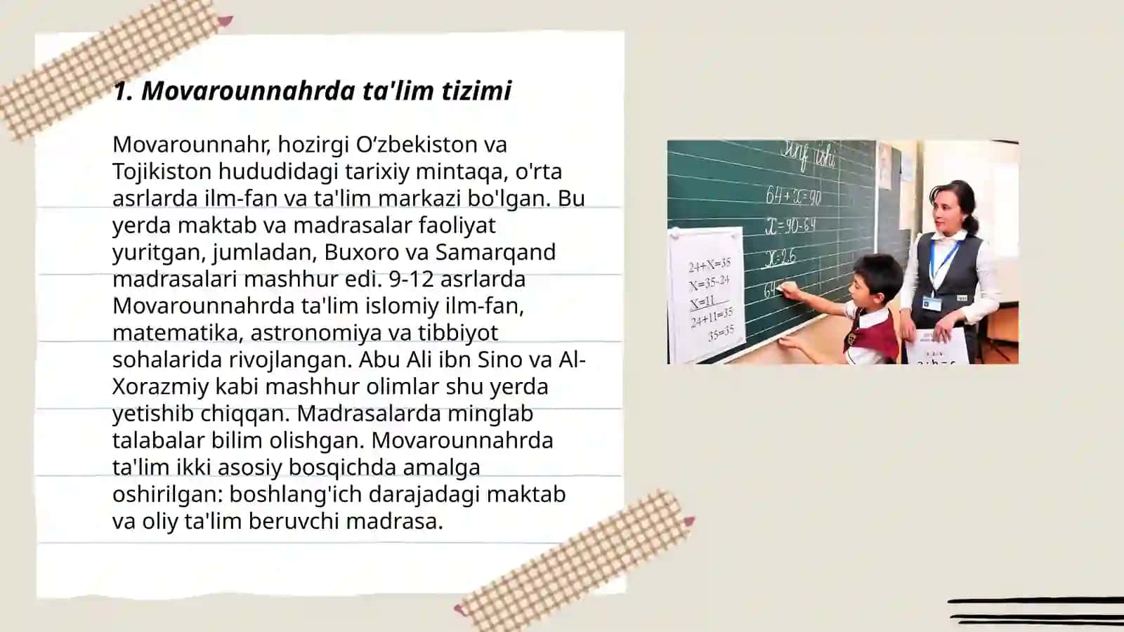 Movroaunnahrda 14-16 asrlarda ta'lim,tarbiya va pedagogik fikrlar 3