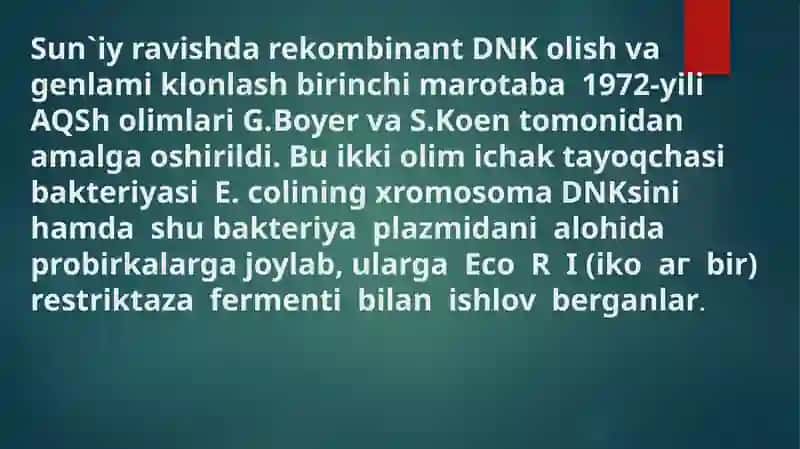 REKOMBINANT DNK TEXNOLOGIYASI, GENOMNI SEKVENSLASH, GENOMNI SHARXLASH 3