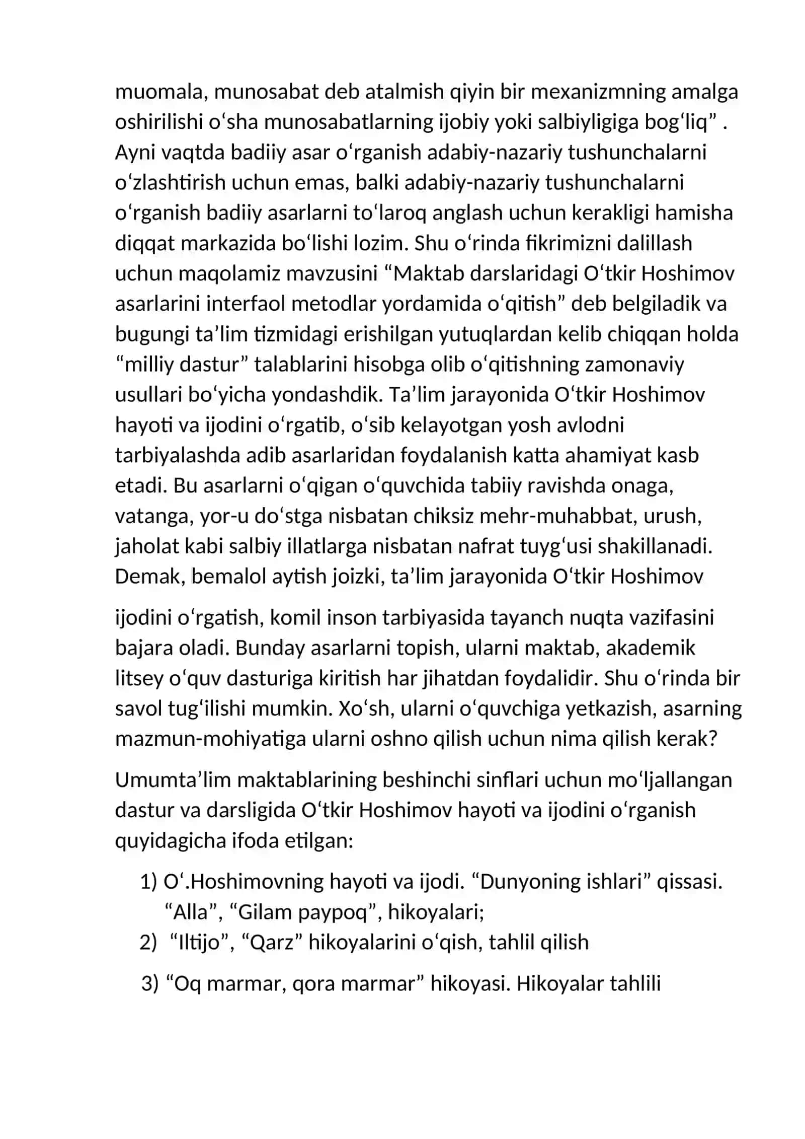 Adabiyot darsida o'qitishning interfaol usullarini va kognitiv rivojlanish strategiyalarini qo’llash 3