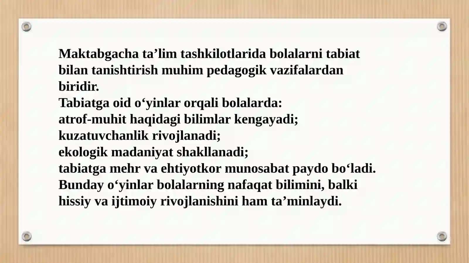 Oʻrtaguruhdatabiatgaoidoʻyinlarni tashkiletish 3