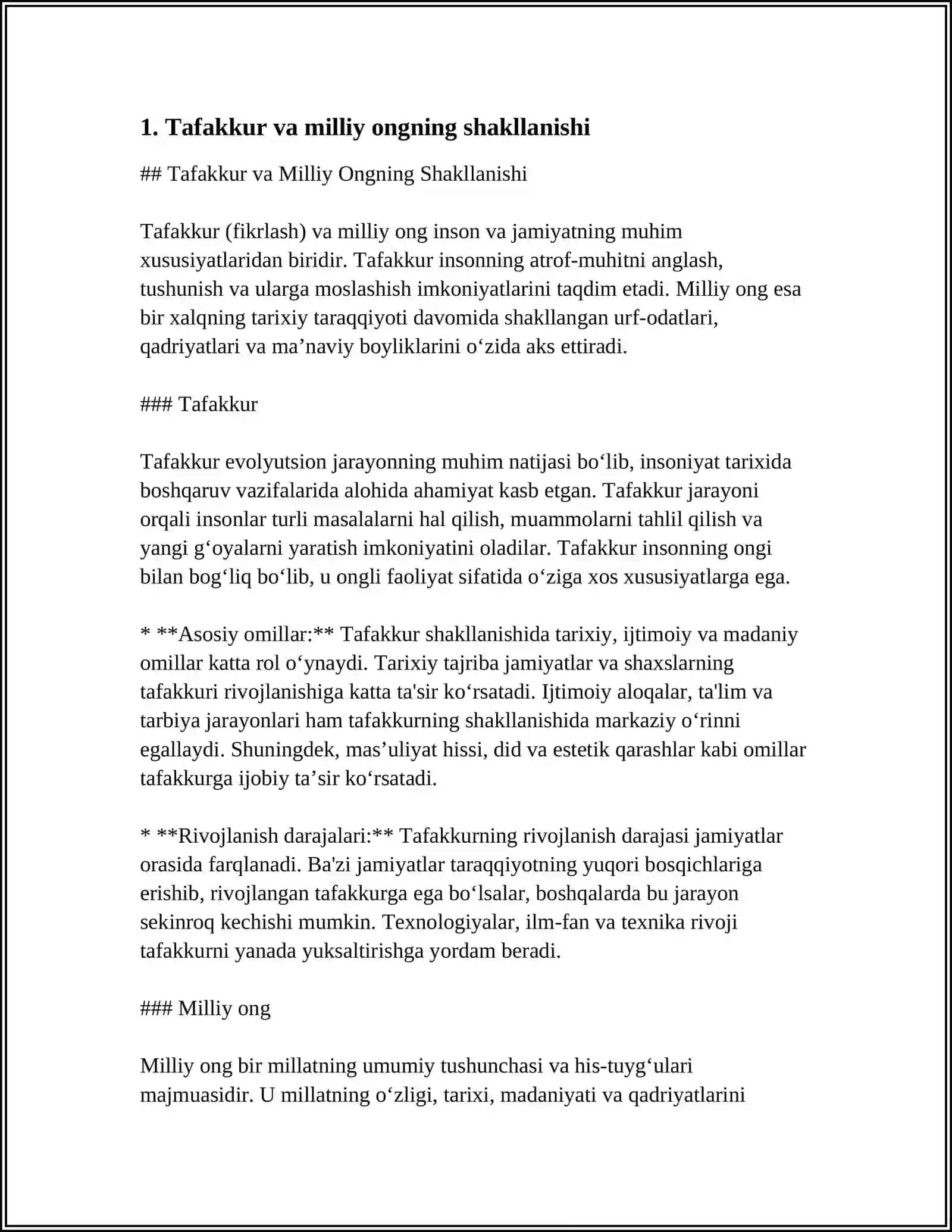 Tafakkur va Milliy Ongning Shakllanishi 3