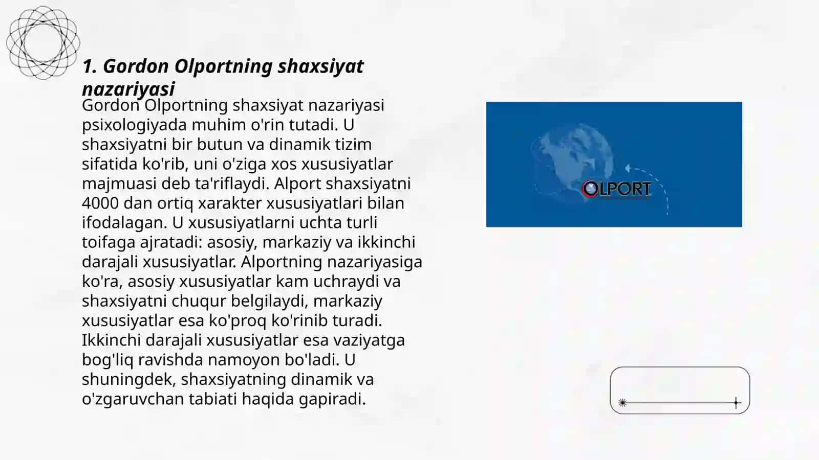 Gordon Olportning shaxsiyat nazariyasi 3