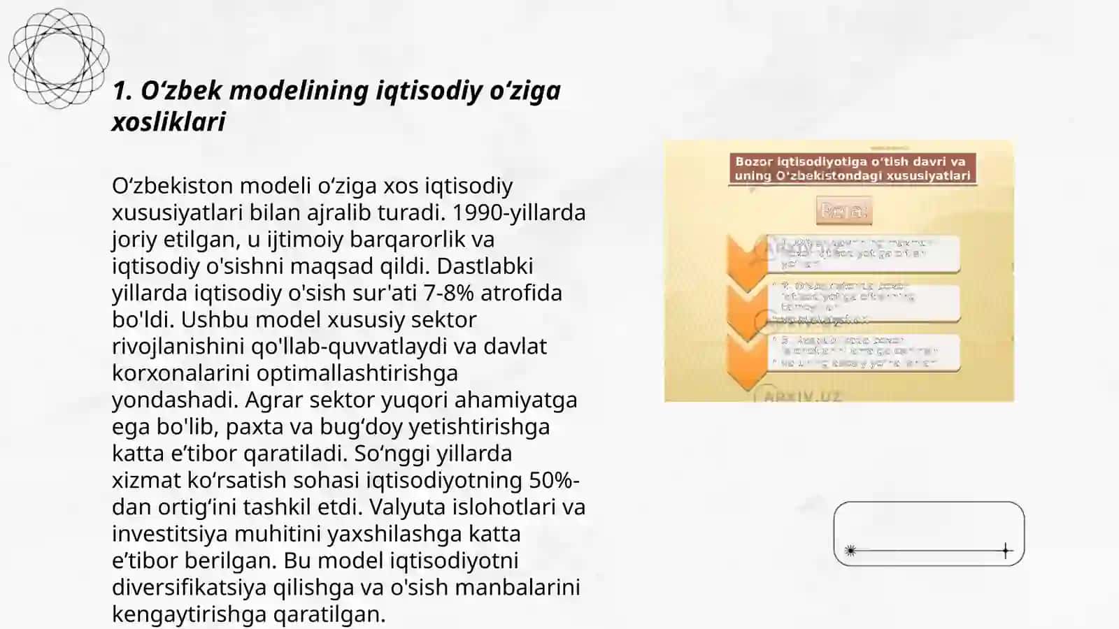 Oʻzbek modelining iqtisodiy oʻziga xosliklari 3