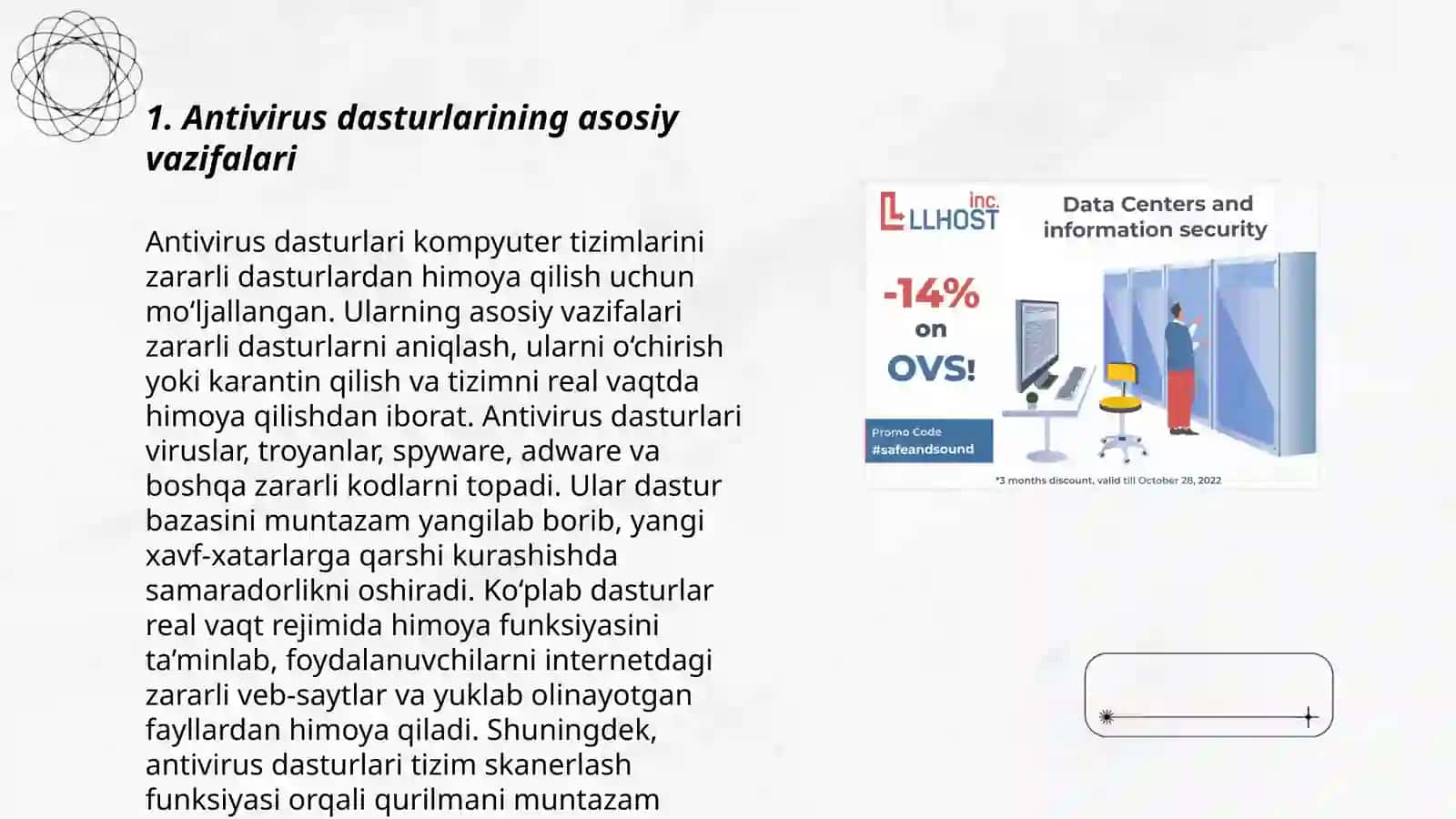 Antivirus dasturlari,axborot himoyasi va undan foydalanish 3