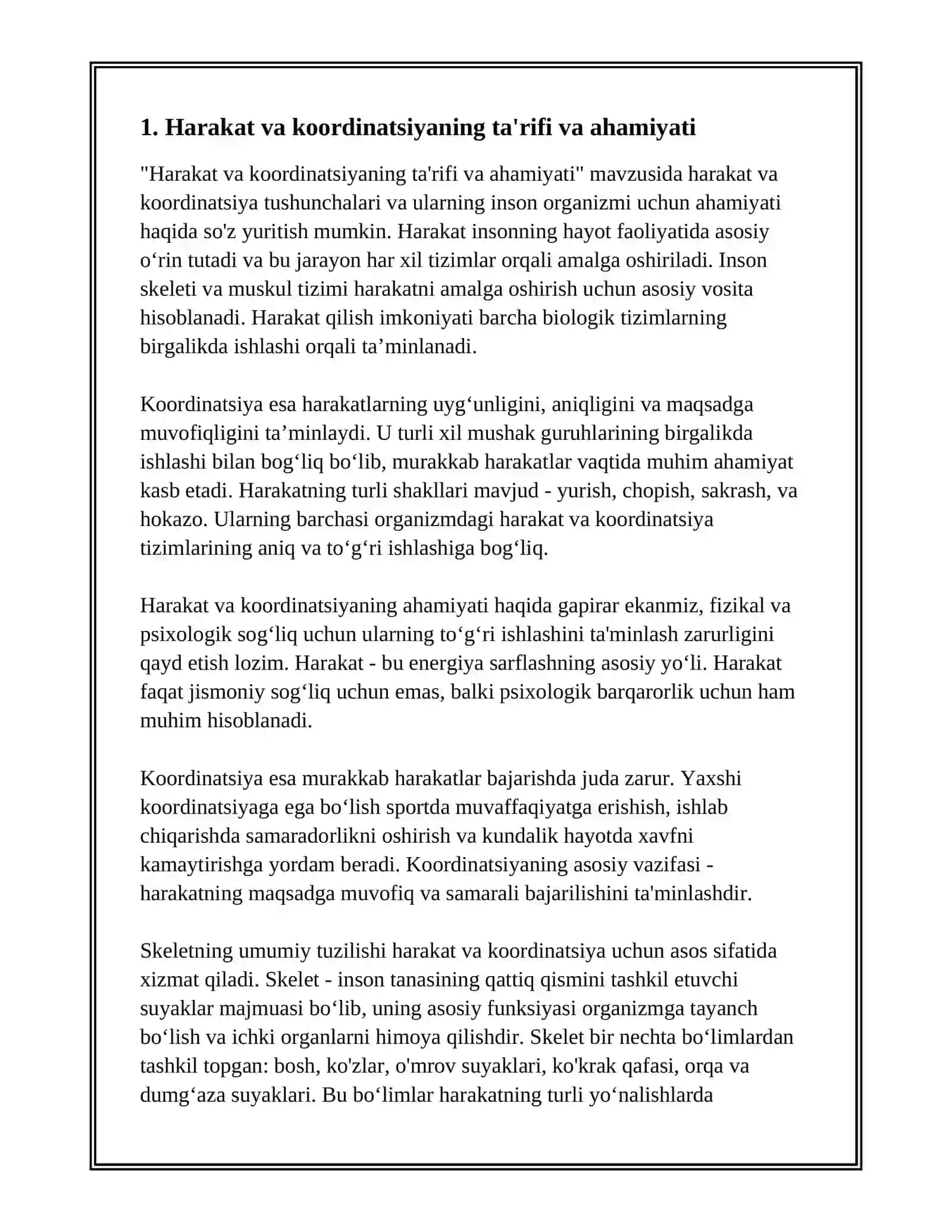 HARAKAT VA KOORDINATSIYANING AHAMIYATI 3
