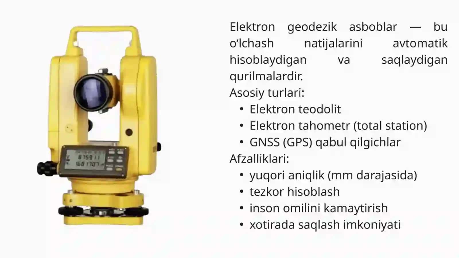 Elektron va lazerli geodezik asboblar 3