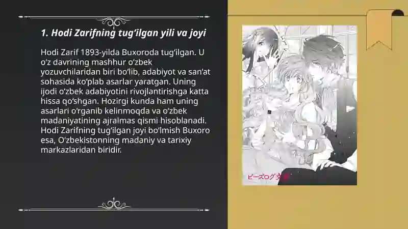 Hodi Zarif hayoti va ijodiy faoliyati 3