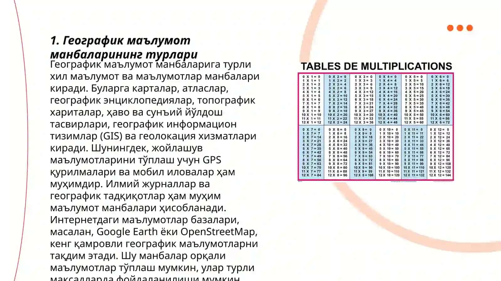 Географик маълумотлар манбаларини аниқлаш 3
