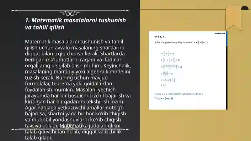 Matematika darslarida masalalar tahlili va yechish metodikasi. 3