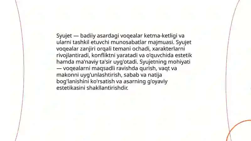 Badiiy asar syujeti 3