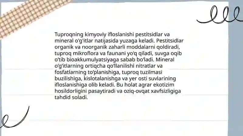Tuproq va suvning ifloslanishi 3