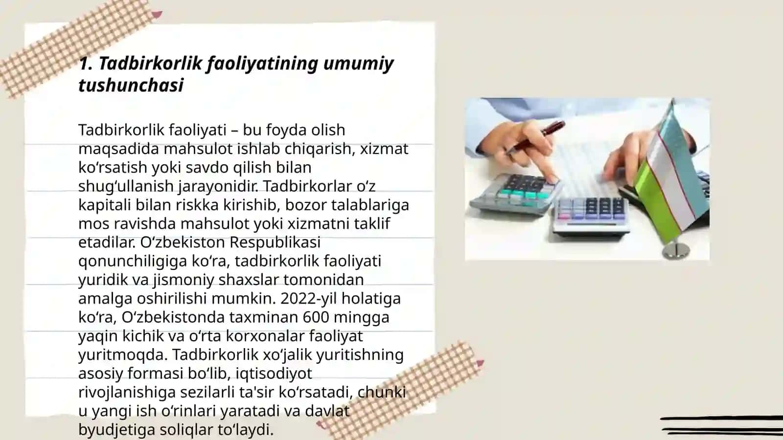 Tadbirkorlik faoliyatining shakllari, ularni tashkil etish va boshqarishning bozor tizimlari 3