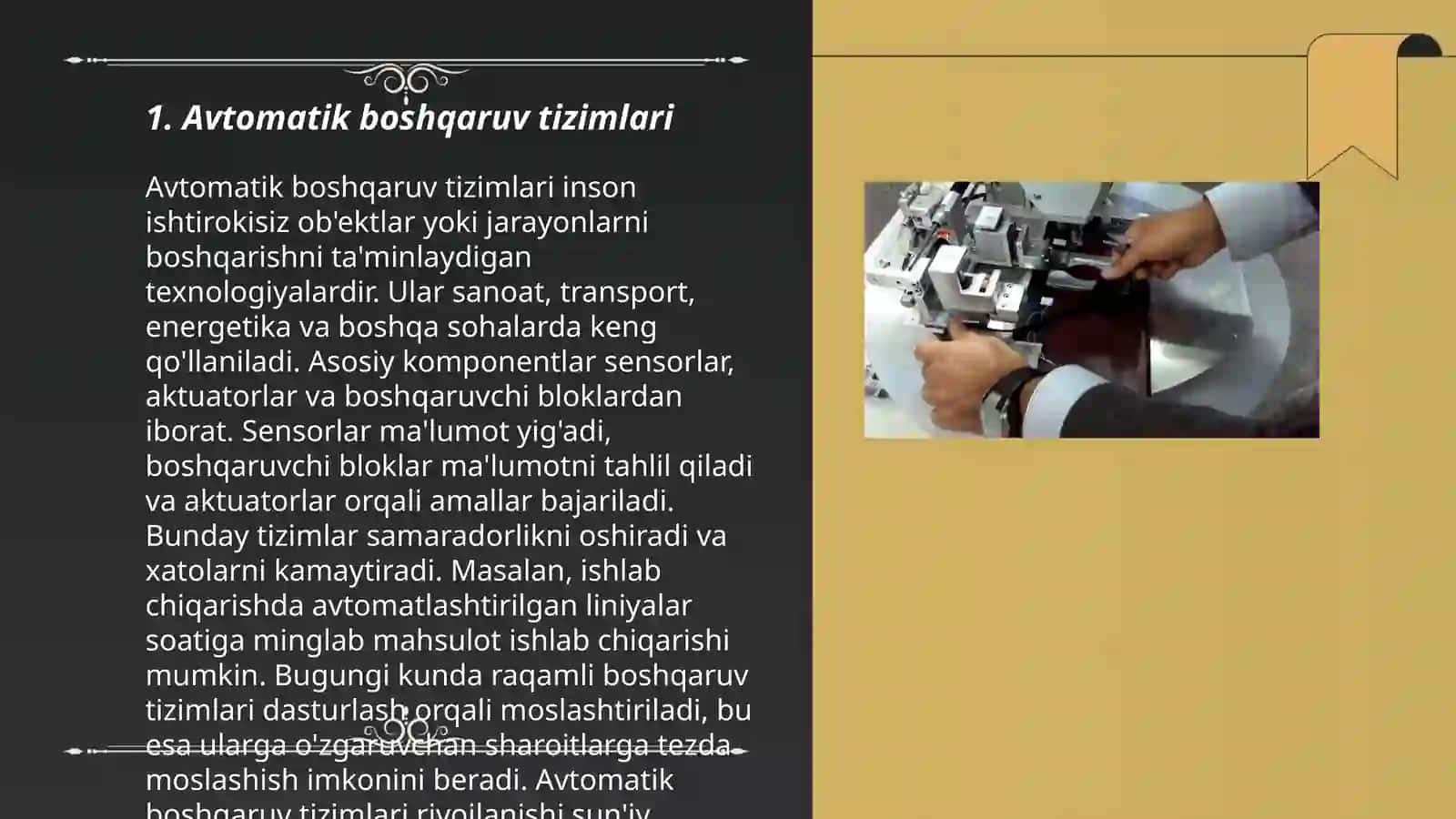 Avtomatik boshqaruv tizimlari 3