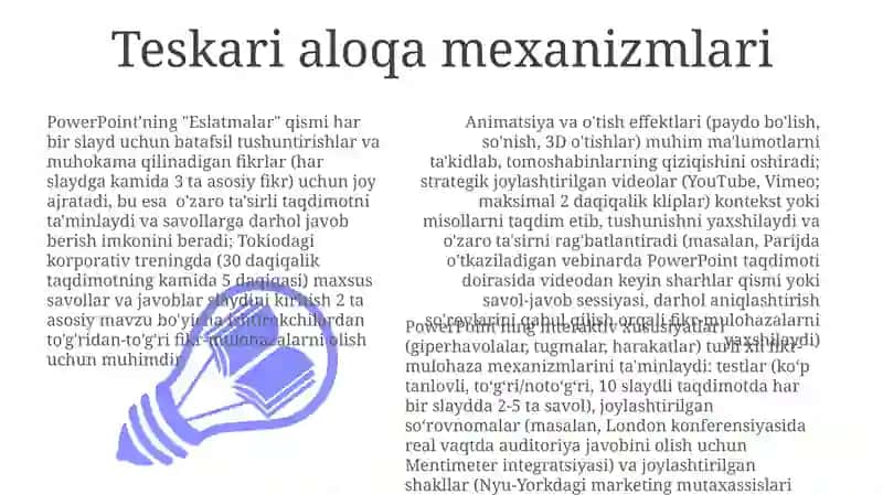 Ms power pointda oʻrgatuvchi interaktiv taqdimotlar yaratish 3