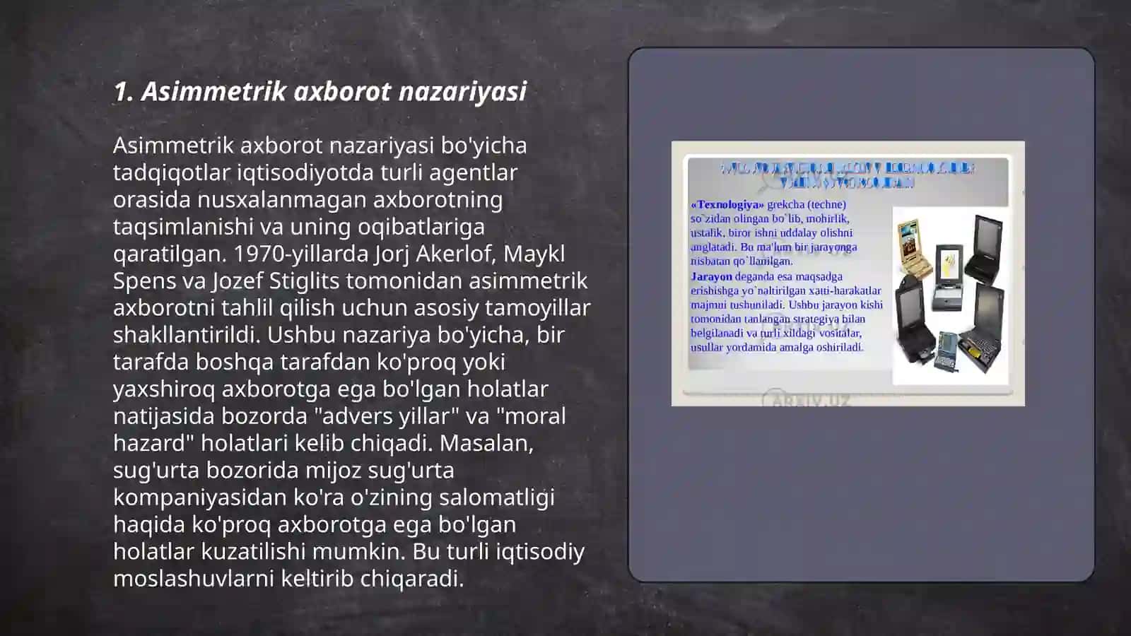 Iqtisodiyot bo’yicha Nobel mukofoti laureatlarining g’oyalari 3