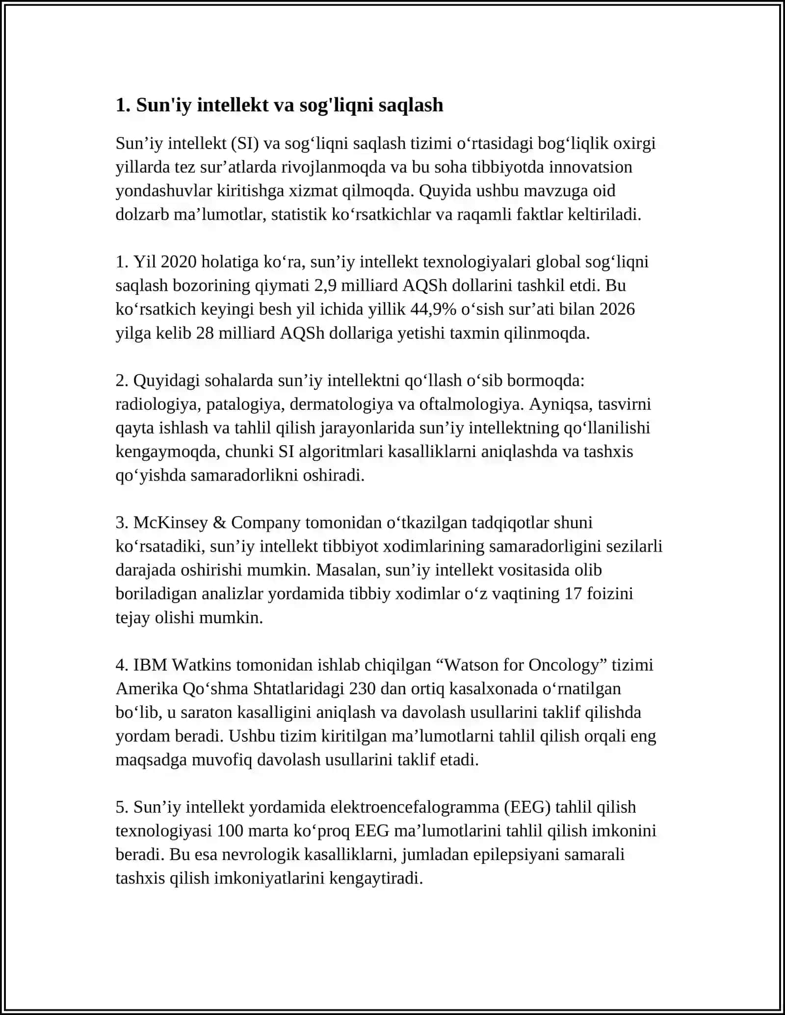 ZAMONAVIY TIBBIYOT TEXNOLOGIYALARI 3