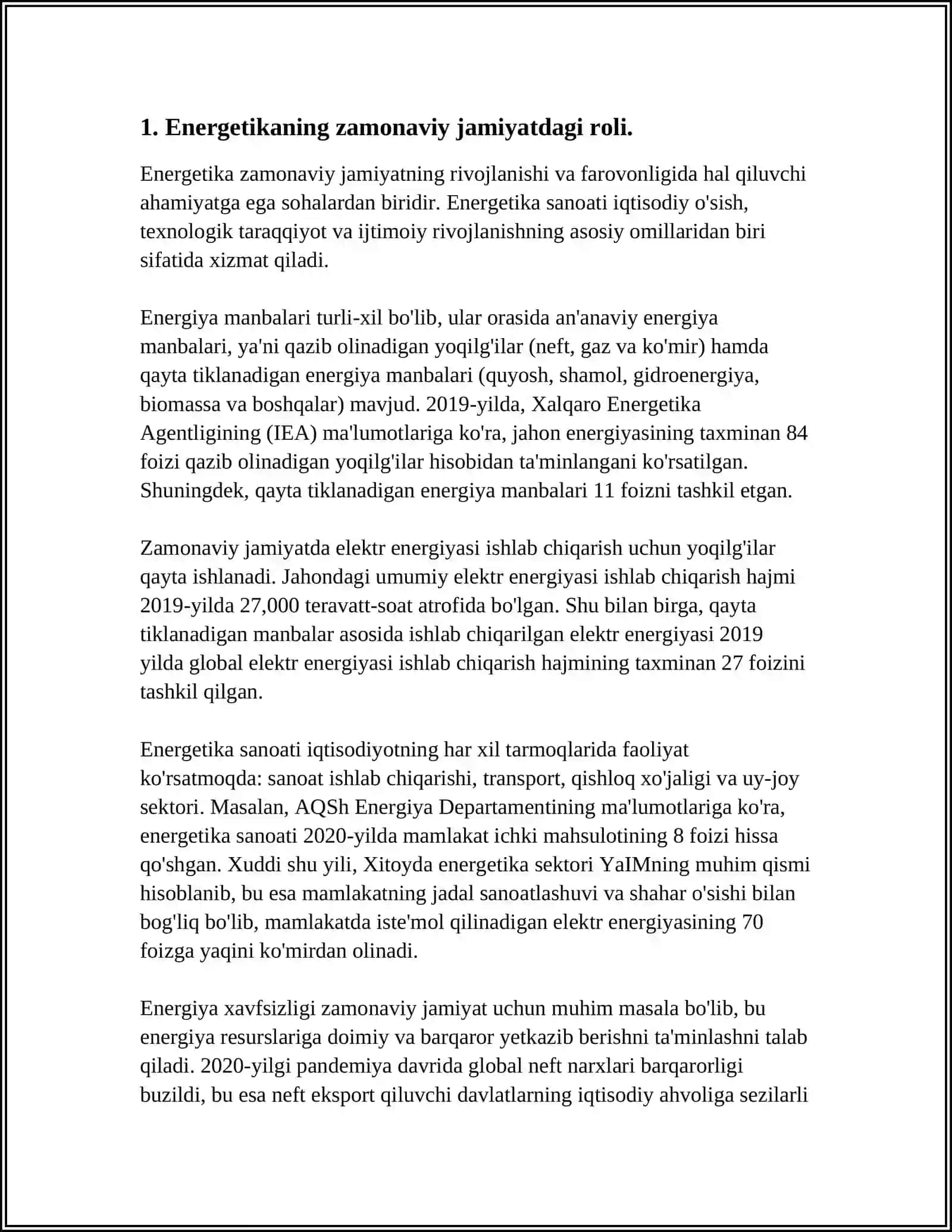 Energetika zamonaviy jamiyatdagi roli 3