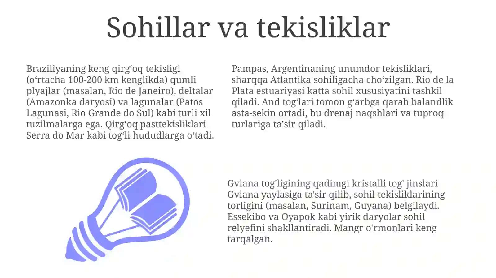 Janubiy Amerikaning materigining Sharqiy TGR gatavsif 3