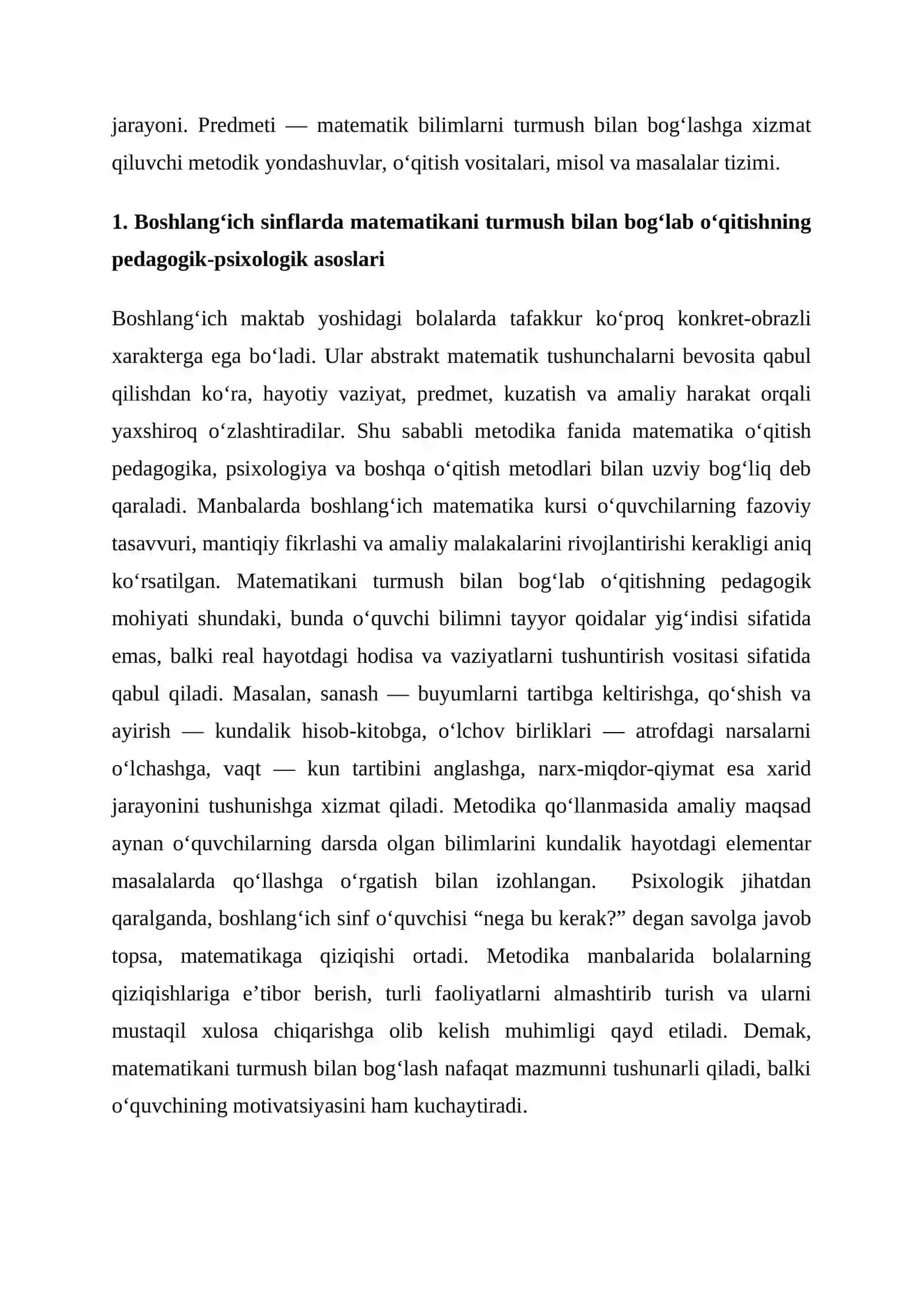 Turmush bilan bog‘langan matematika fanini o‘rgatish metodikasi 3