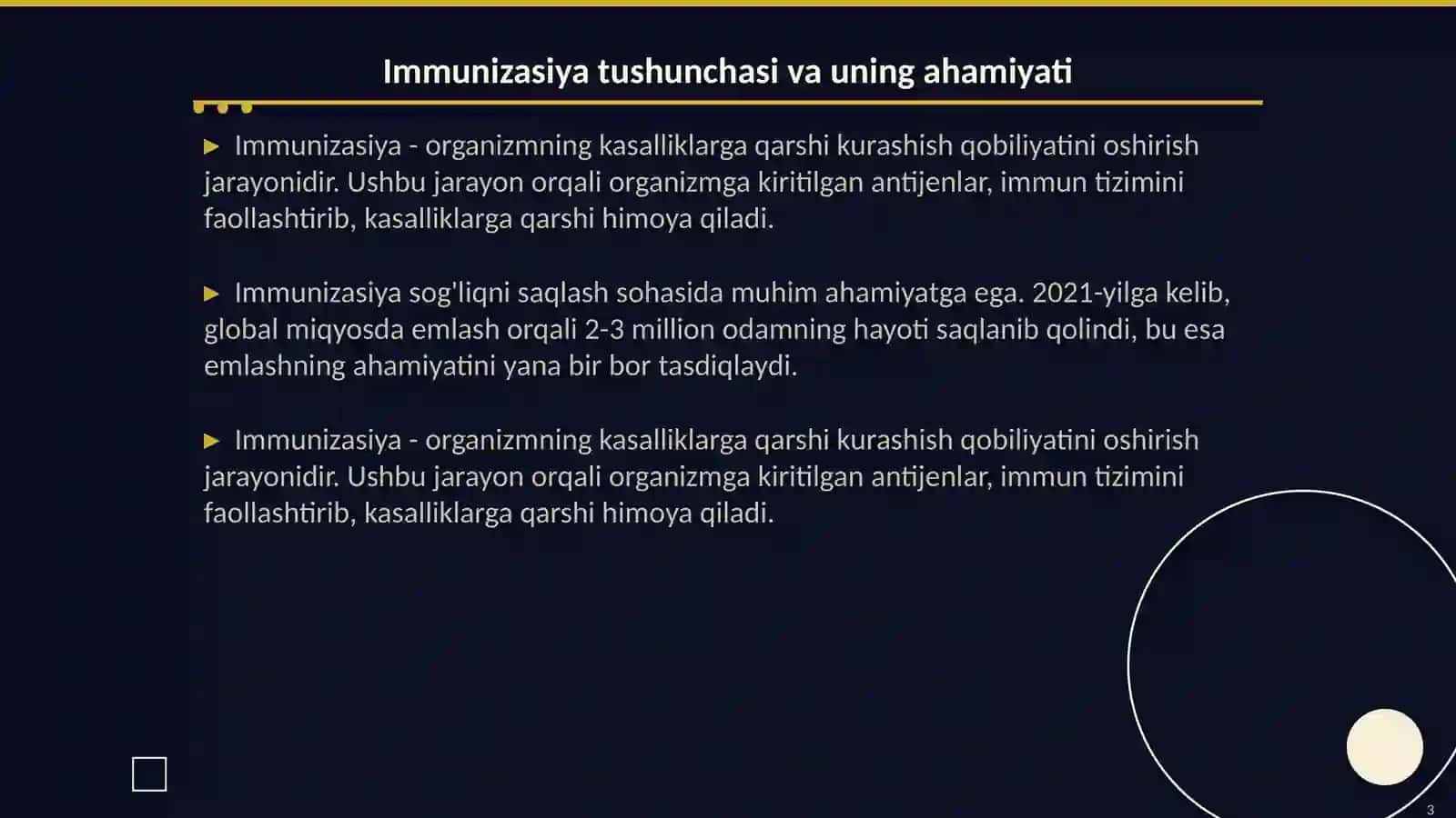 Immunizatsiya yoʻnalishlari. Rejali emlashning tarixi va istiqbollari 3