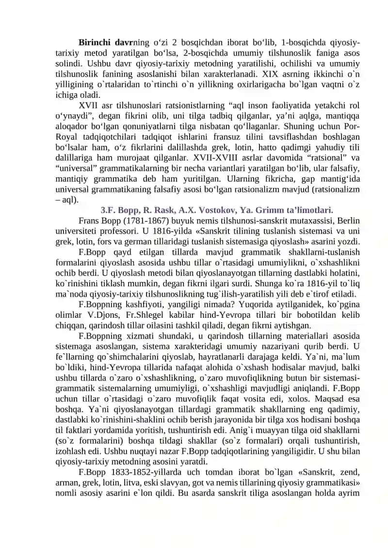XIX ASRDA QIYOSIY-TARIXIY TILSHUNOSLIK 3