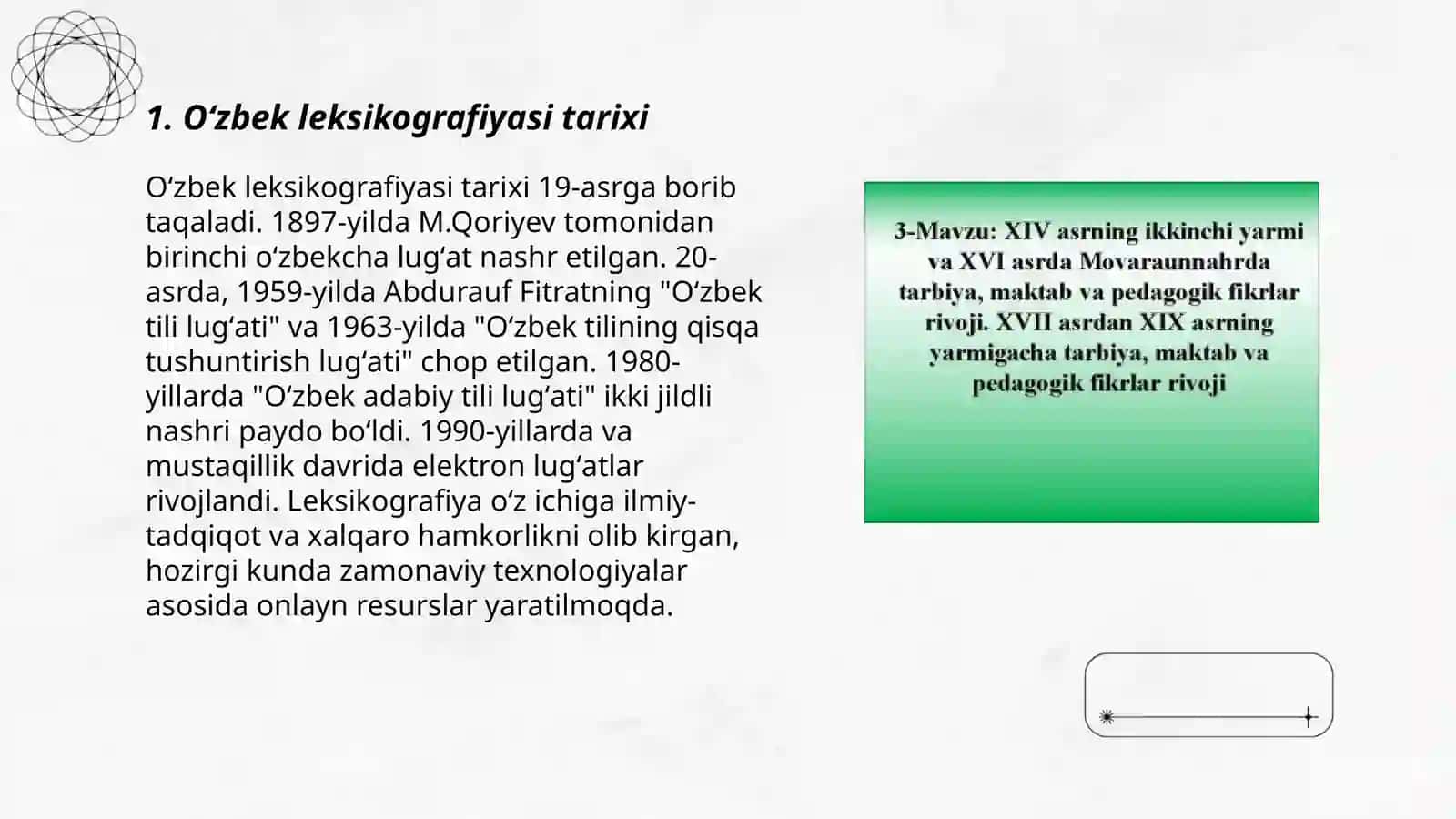 Oʻzbek leksikografiyasi va lugʻatchiligi 3