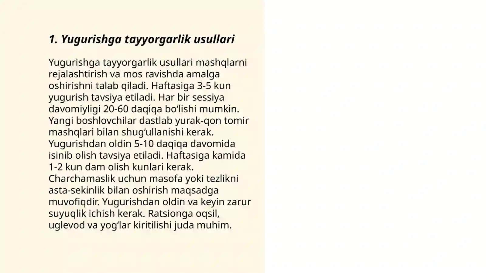 Yugurish Texnikasi 3