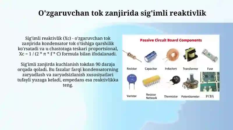 O'zgaruvchan tok zanjirida sig'imli reaktivlik 3