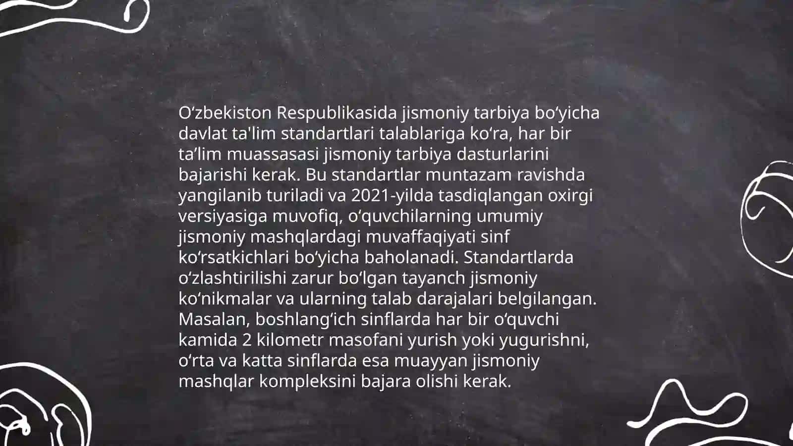 Jismoniy tarbiya bo‘yicha davlat ta‘lim standartlari va o‘quv soatlarini rejalashtirish 3