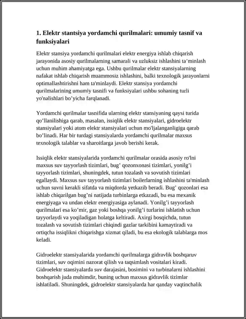 Elektr Stansiya Yordamchi Qurilmalari 3