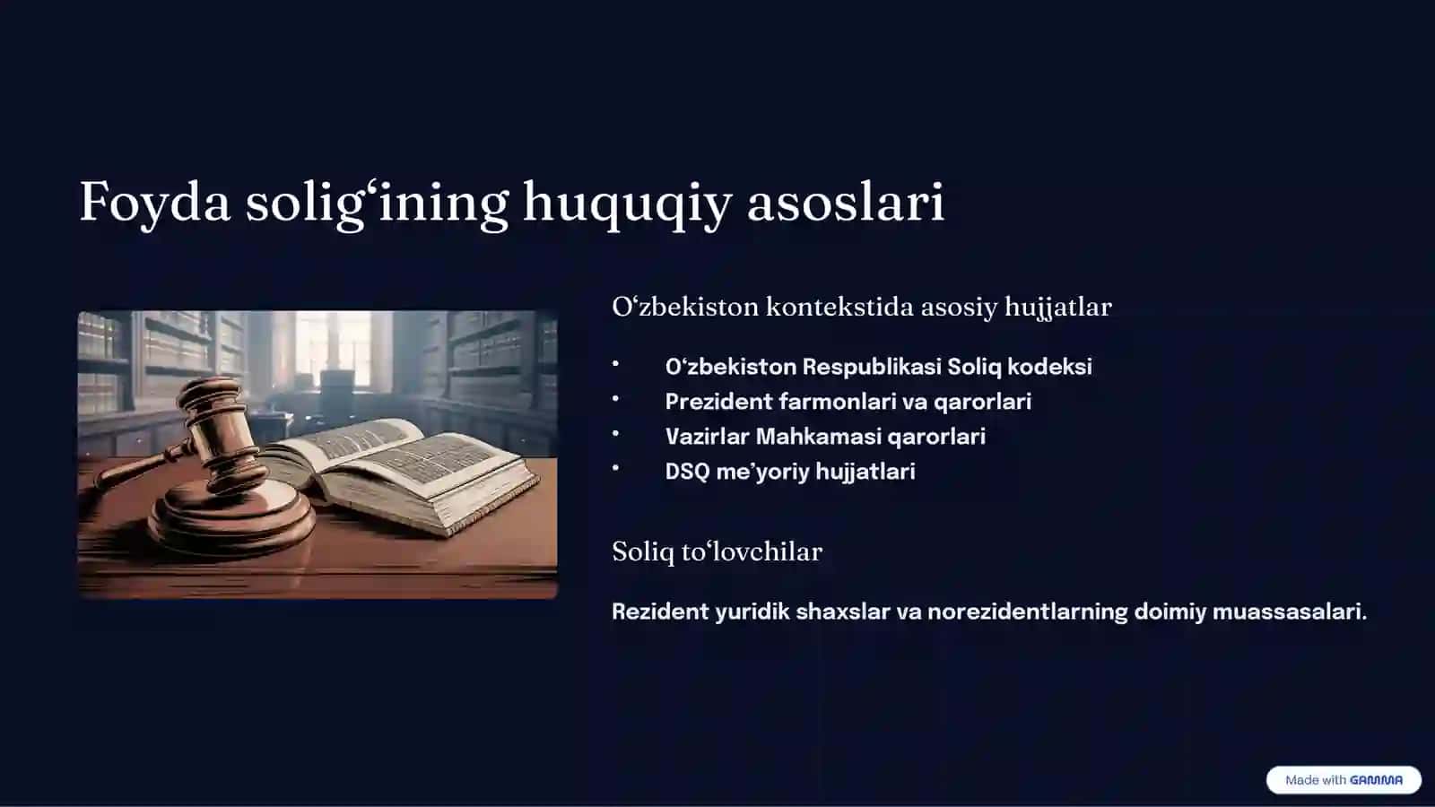 Yuridik shaxslardan olinadigan foyda solig‘i: Soliqqa tortiladigan bazani hisoblash uslubiyati 3