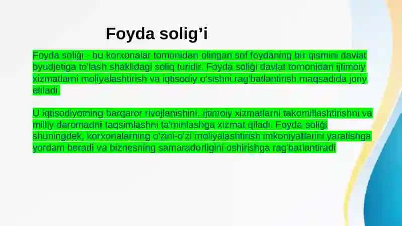 Foyda solig'ining iqtisodiy mohiyati va joriy etilish bosqichlari 3