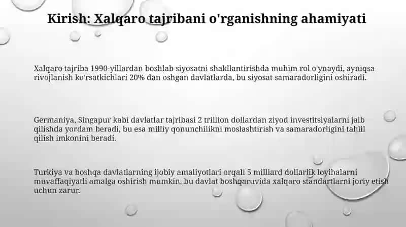 Xalqaro tajriba bilan taqqoslash masalasi 3