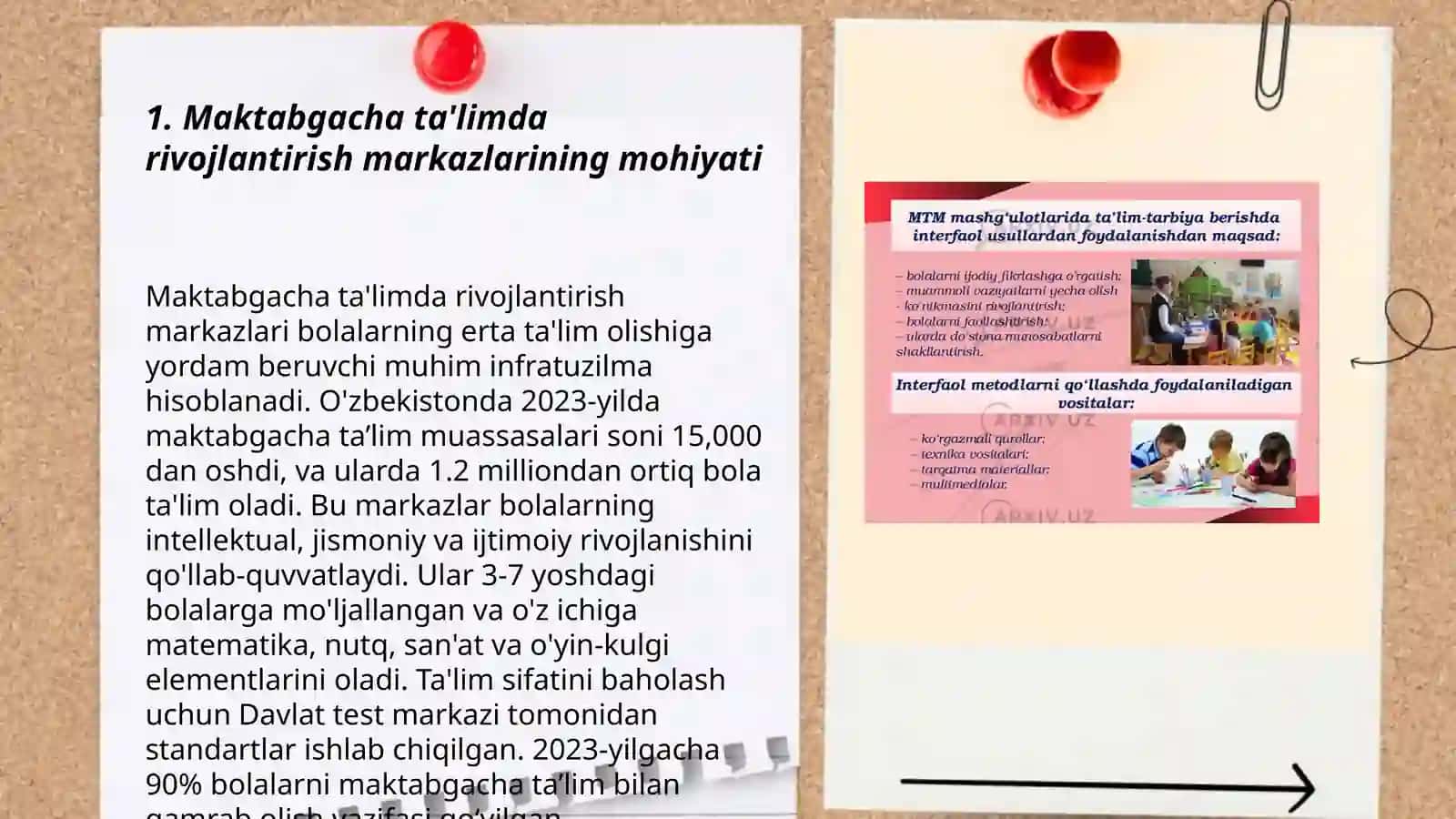 Maktabgacha ta'lim tashkilotlarida rivojlantirish markazlarining tasnifi 3